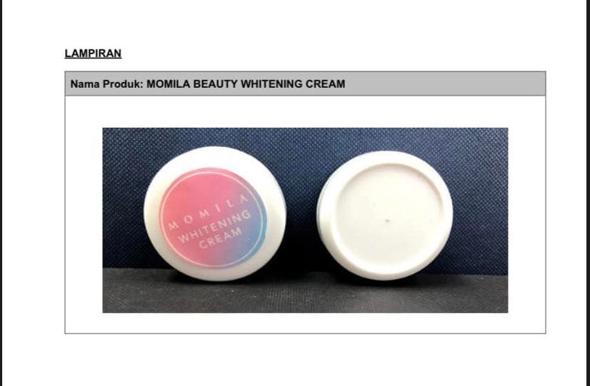 Momila美白霜含水银 卫生部禁销售及使用