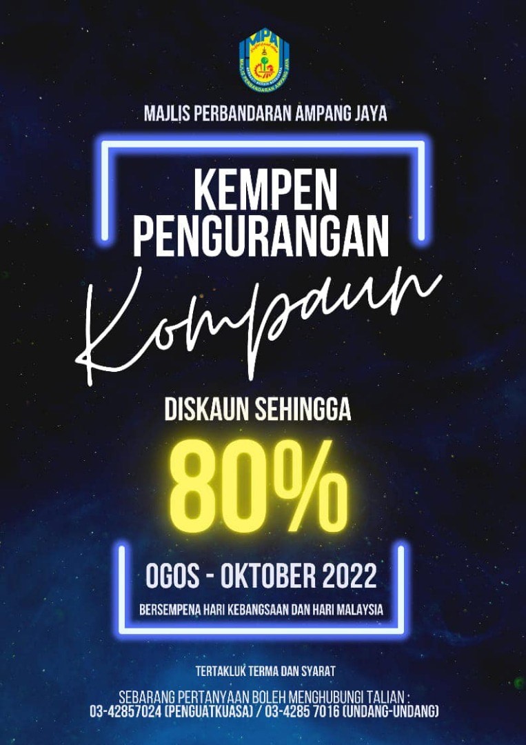 MPAJ tawar diskaun kompaun am, trafik sehingga 80 peratus