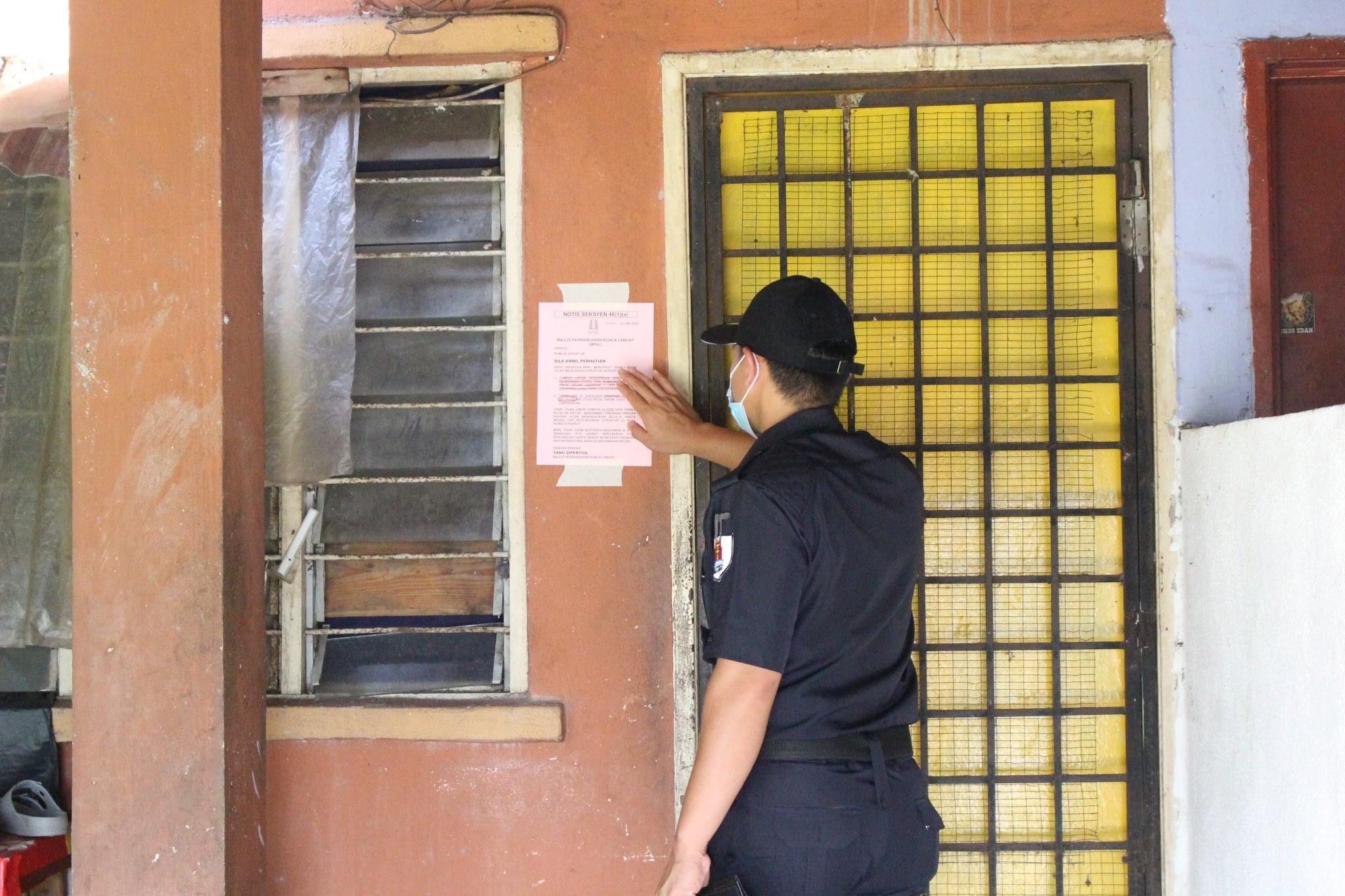 MPKL keluar 10 notis kepada pemilik rumah bina struktur tambahan haram