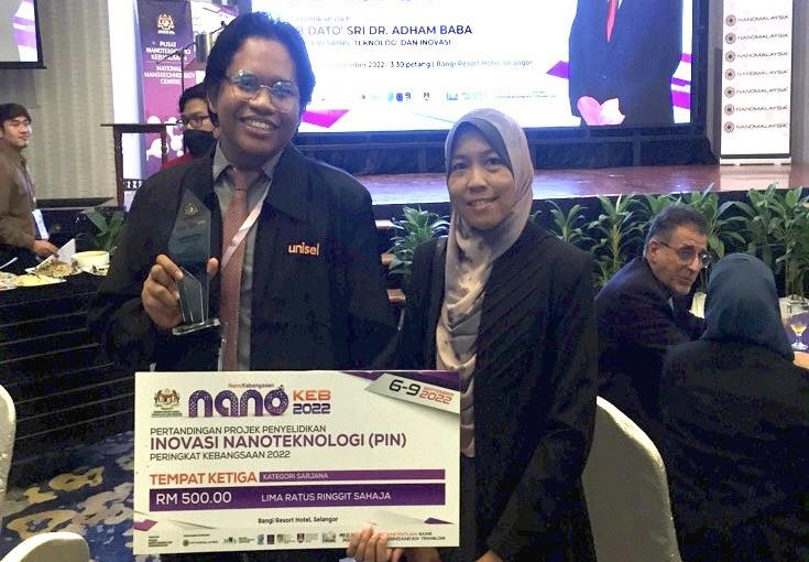 Pelajar Unisel raih tempat ketiga di Projek Penyelidikan Inovasi Nanoteknologi Kebangsaan