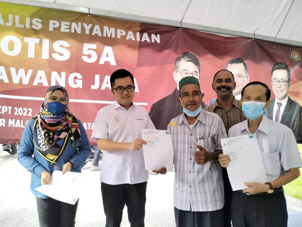 武吉万挠再也188户盼了30年后 获雪州政府发5A表格.地契即将到手