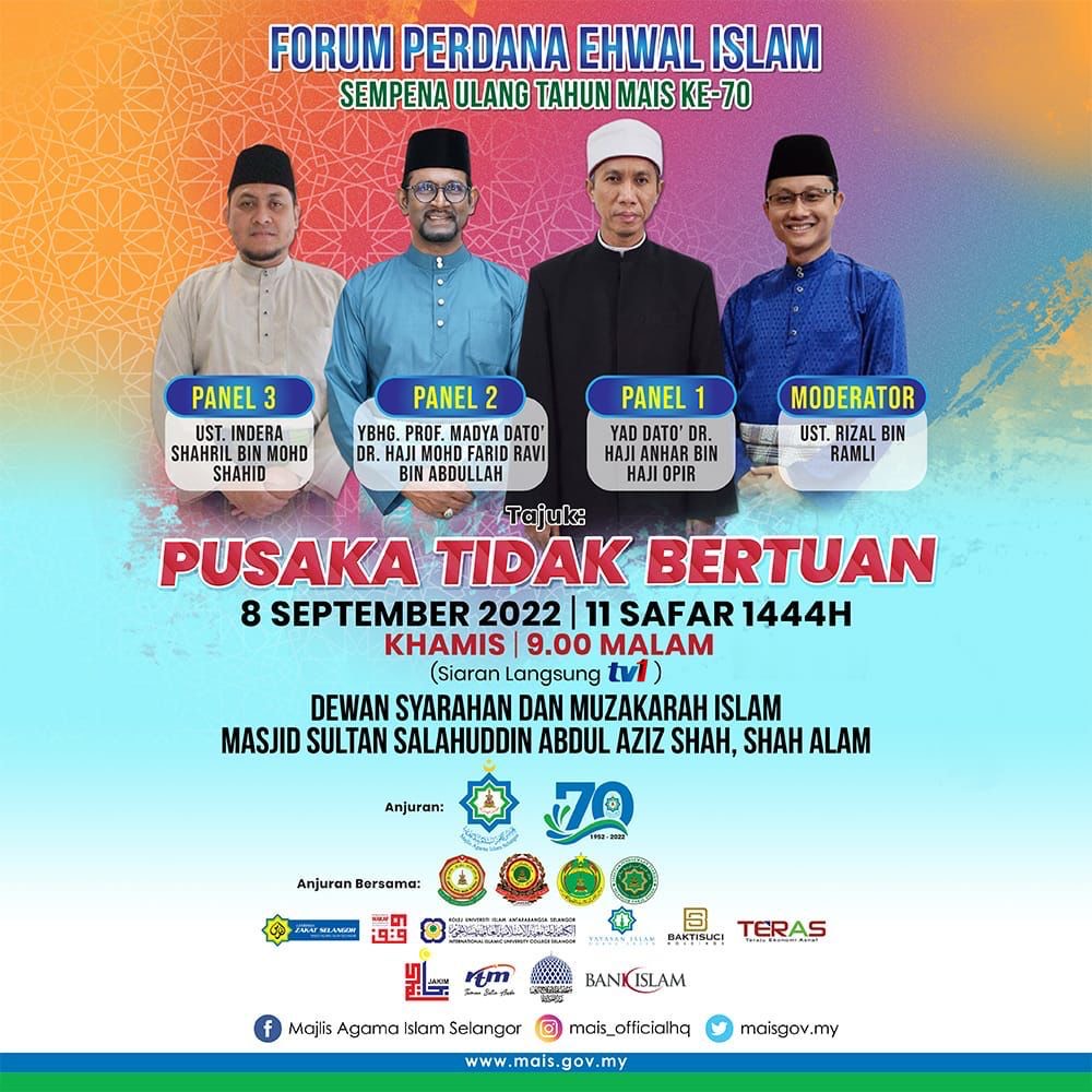 Mais anjur forum perdana kupas topik ‘Pusaka Tidak Bertuan’