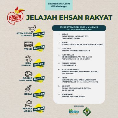 益山罗里今日在9地点促销 鸡牛蛋米一律售10令吉