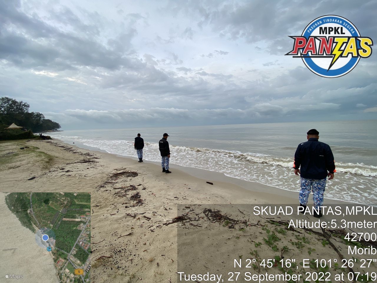 MPKL: Fenomena air pasang besar di pantai Kuala Langat terkawal