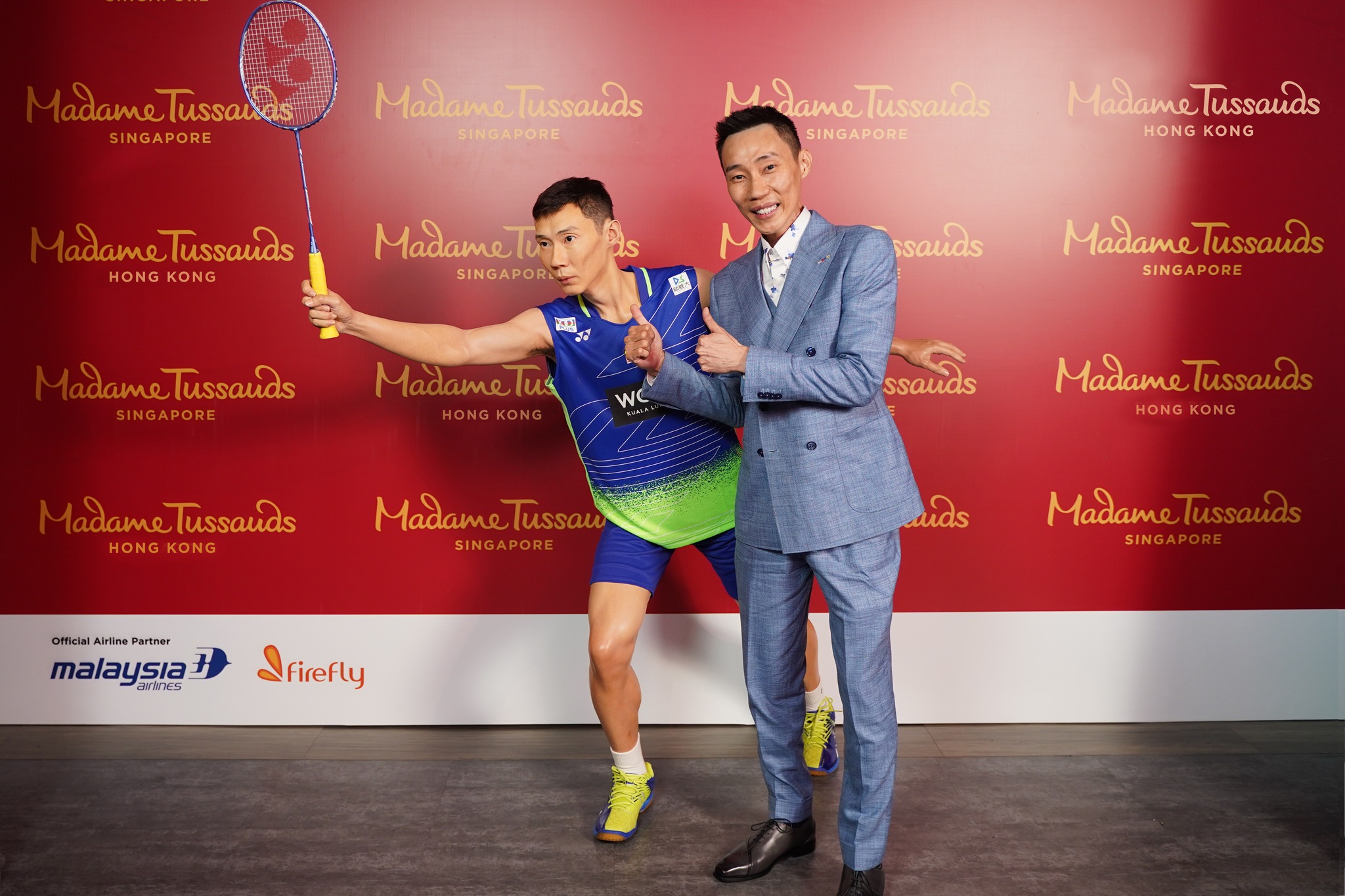 Patung lilin Lee Chong Wei dipamer di Singapura