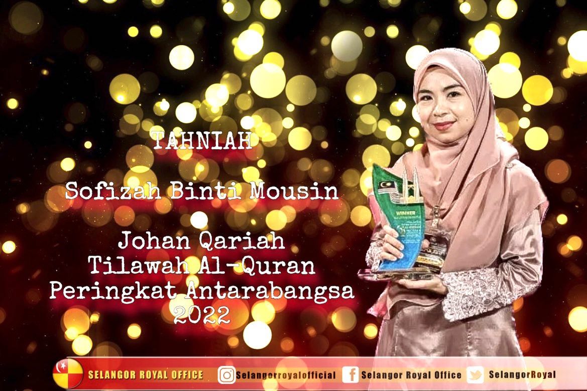 Sultan Selangor zahir ucapan tahniah kepada qariah Malaysia