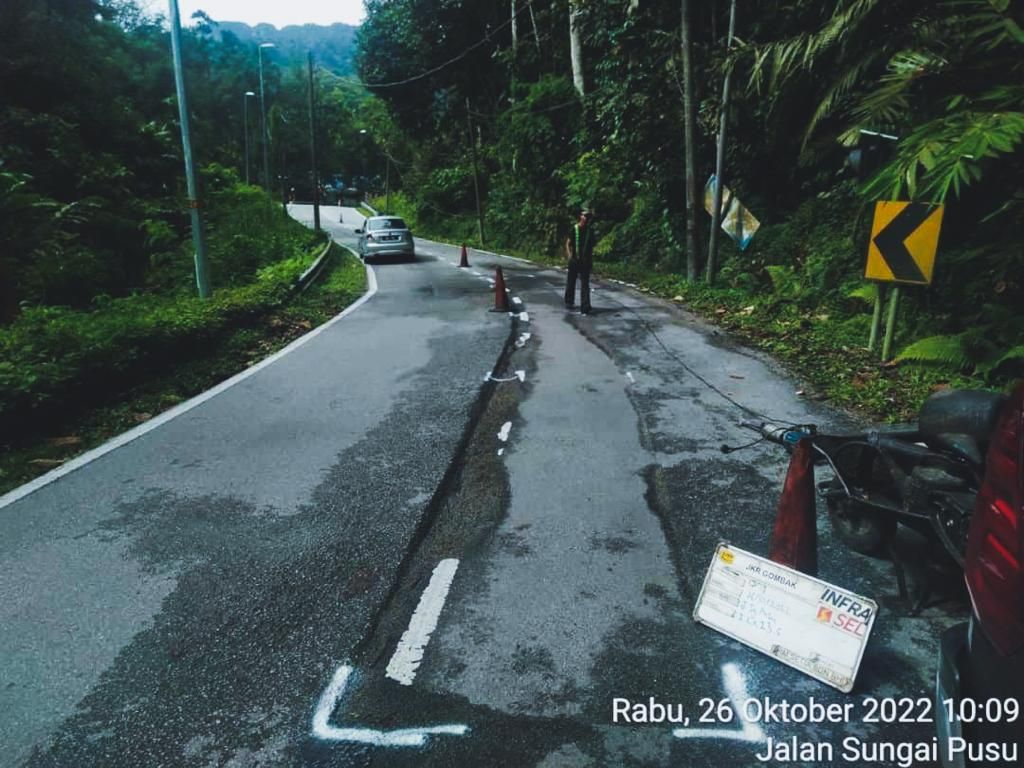 Jalan Sungai Pusu, Gombak selesai diturap tidak sampai 24 jam