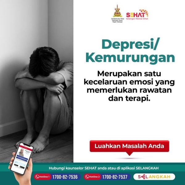 困在情绪漩涡? 别等待,马上拨打SEHAT专线求助