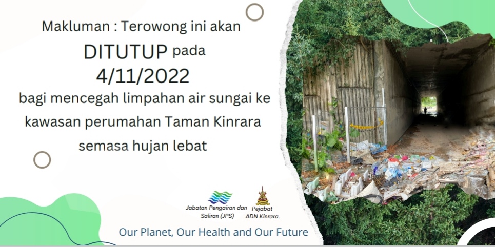 Terowong laluan motosikal di Taman Kinrara 1 ditutup esok
