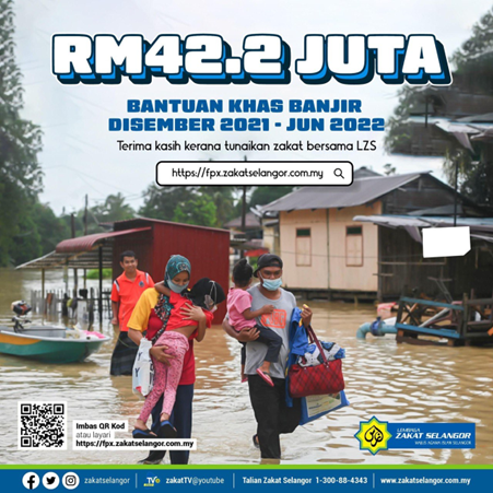 LZS agih zakat RM42.2 juta untuk keperluan penerima akibat banjir