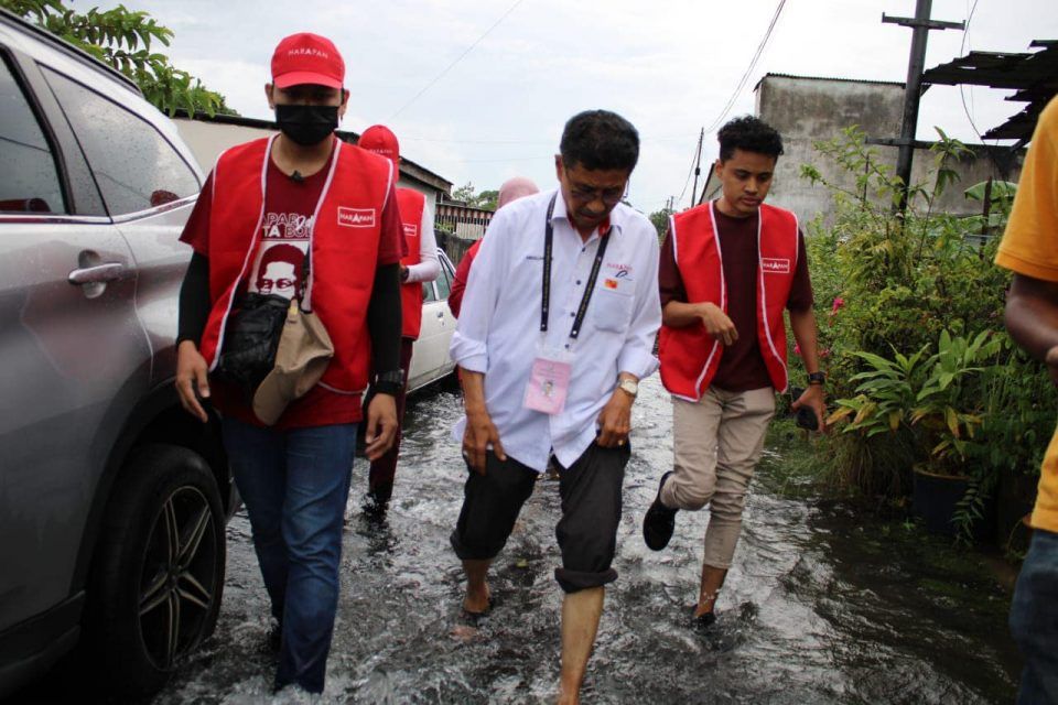 希盟加埔候选人取消早活动 赴甘榜德力灾区