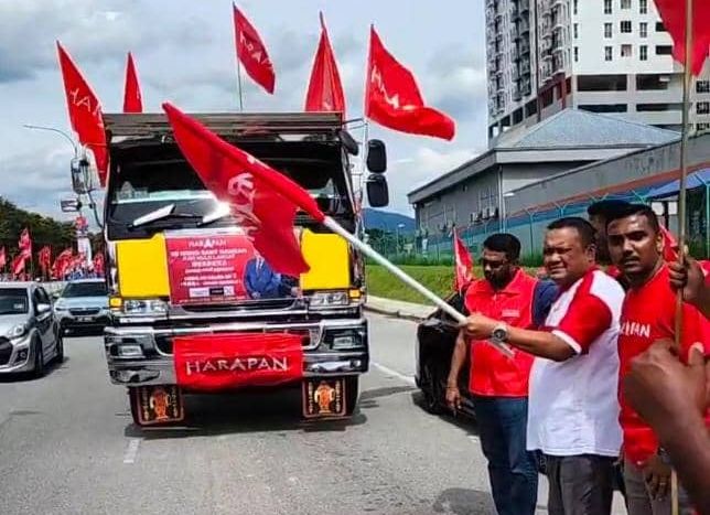 இறுதி கட்ட பிரச்சாரம் 20 லோரிகளில் சானி ஹம்சானை ஆதரித்து பிரச்சாரம்