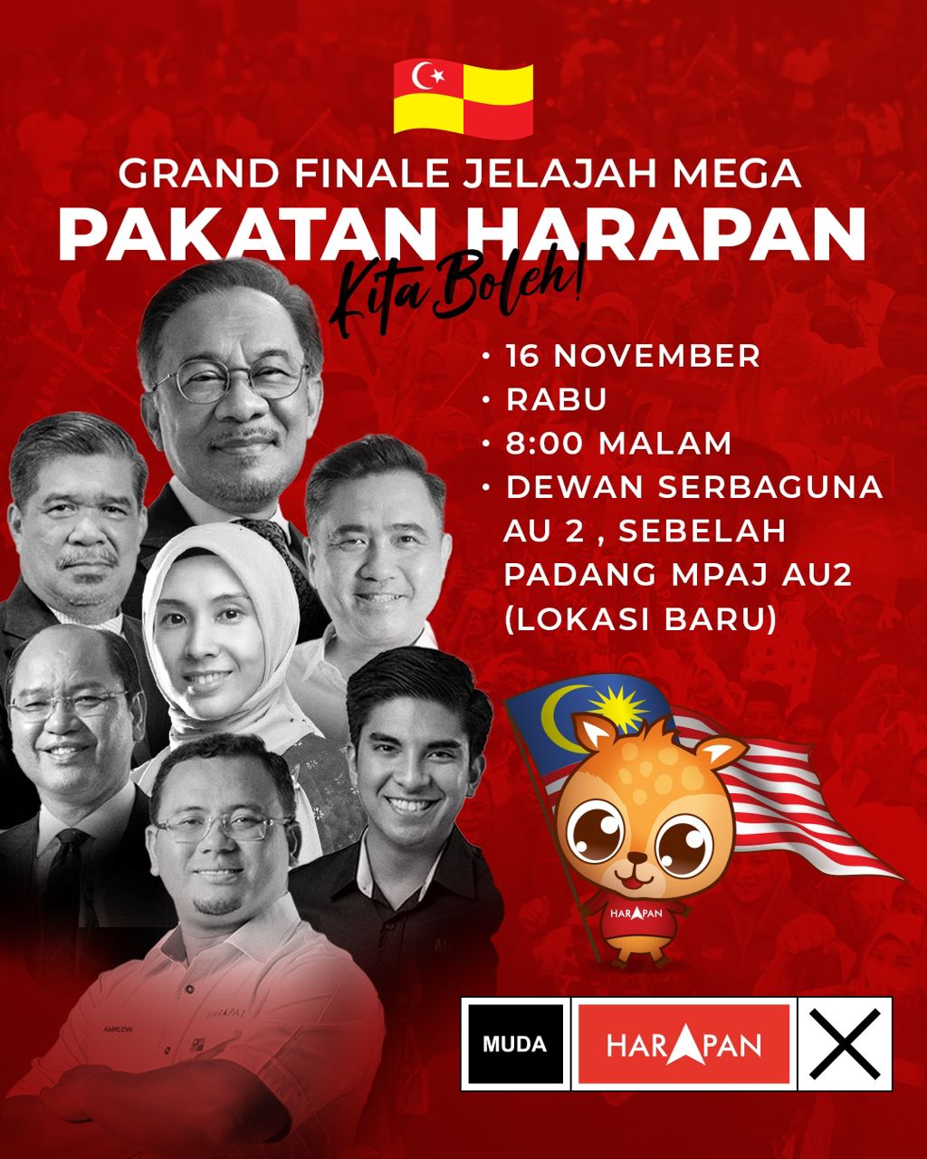 Jelajah Mega HARAPAN di Dewan Serbaguna AU2 malam ini