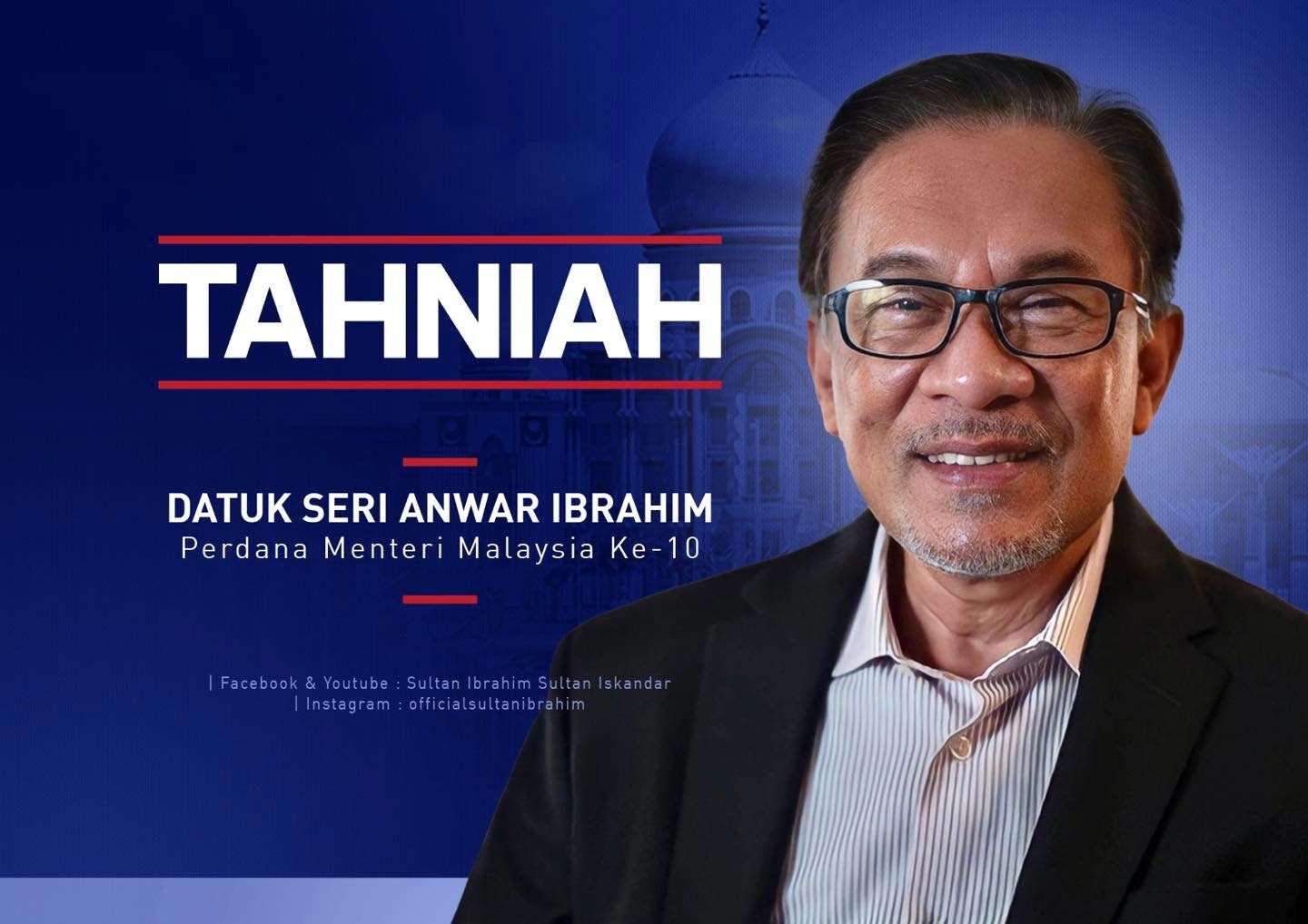 Johor Sultan congratulates Anwar on appointment as PM