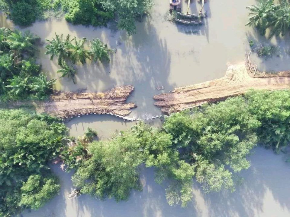 丹绒加弄坍塌河堤已全修复 不再遭大潮破坏