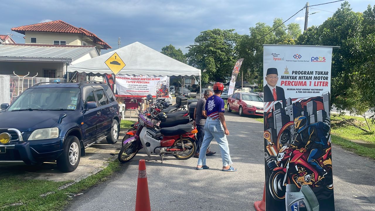 Khidmat tukar minyak hitam motosikal DUN Hulu Kelang manfaat 1,200 penduduk