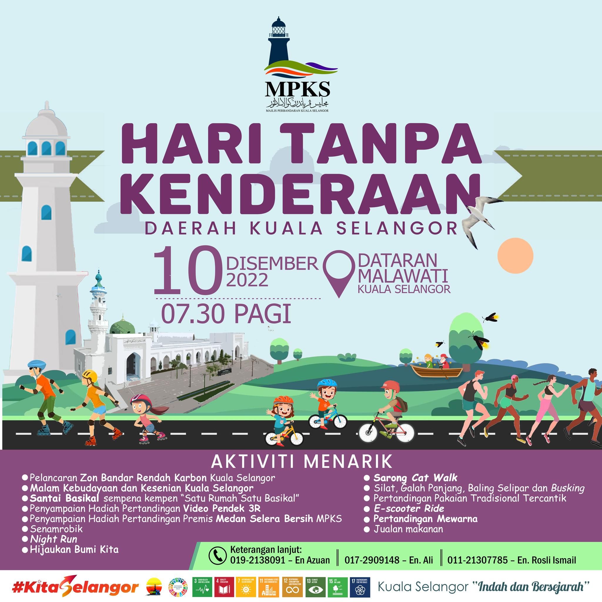 Pelbagai acara menarik menanti pengunjung Hari Tanpa Kenderaan Kuala Selangor Sabtu ini