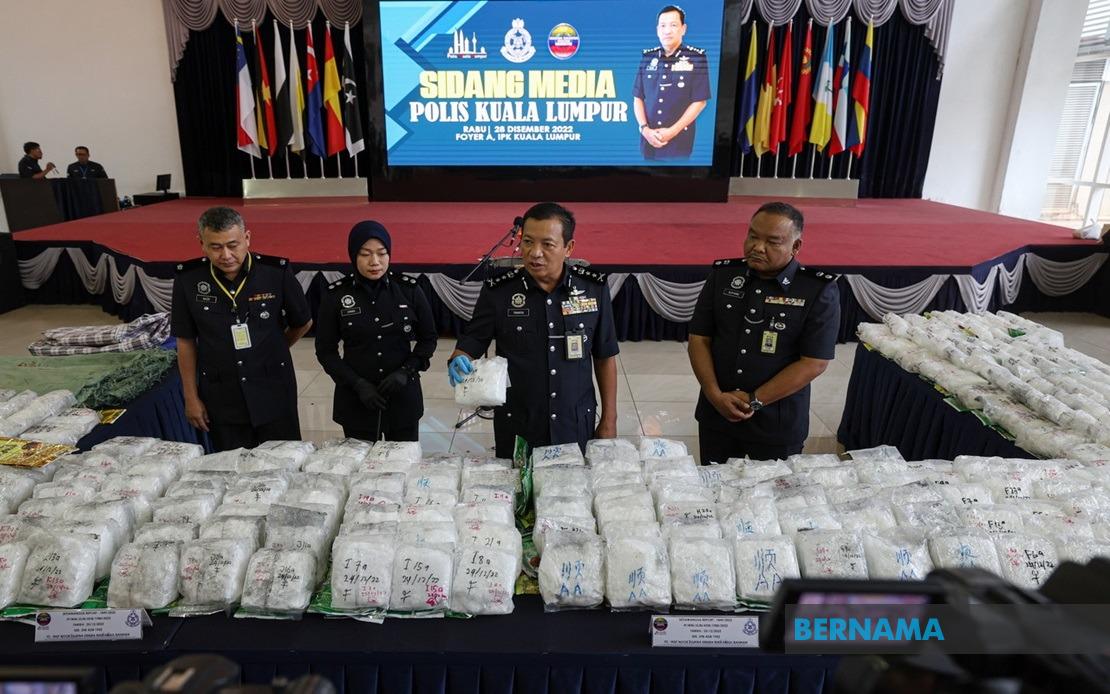Police seize syabu worth RM11.5 mln in drug bust in Setiawangsa