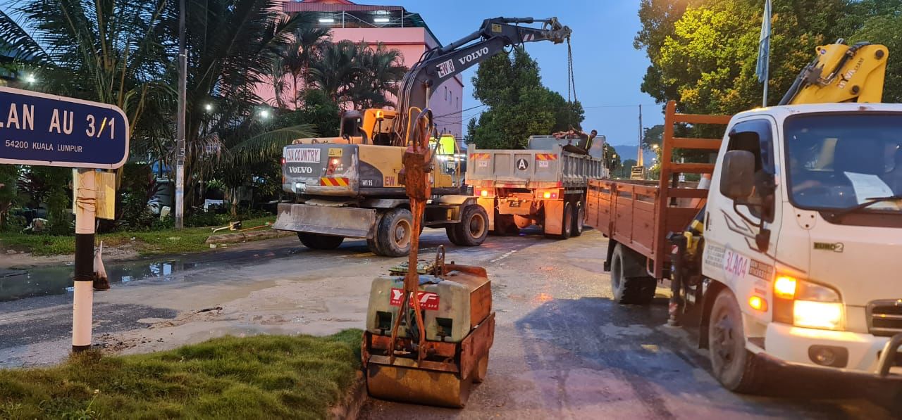 Pembaikan jalan mendap selesai, laluan dibuka semula kepada pengguna
