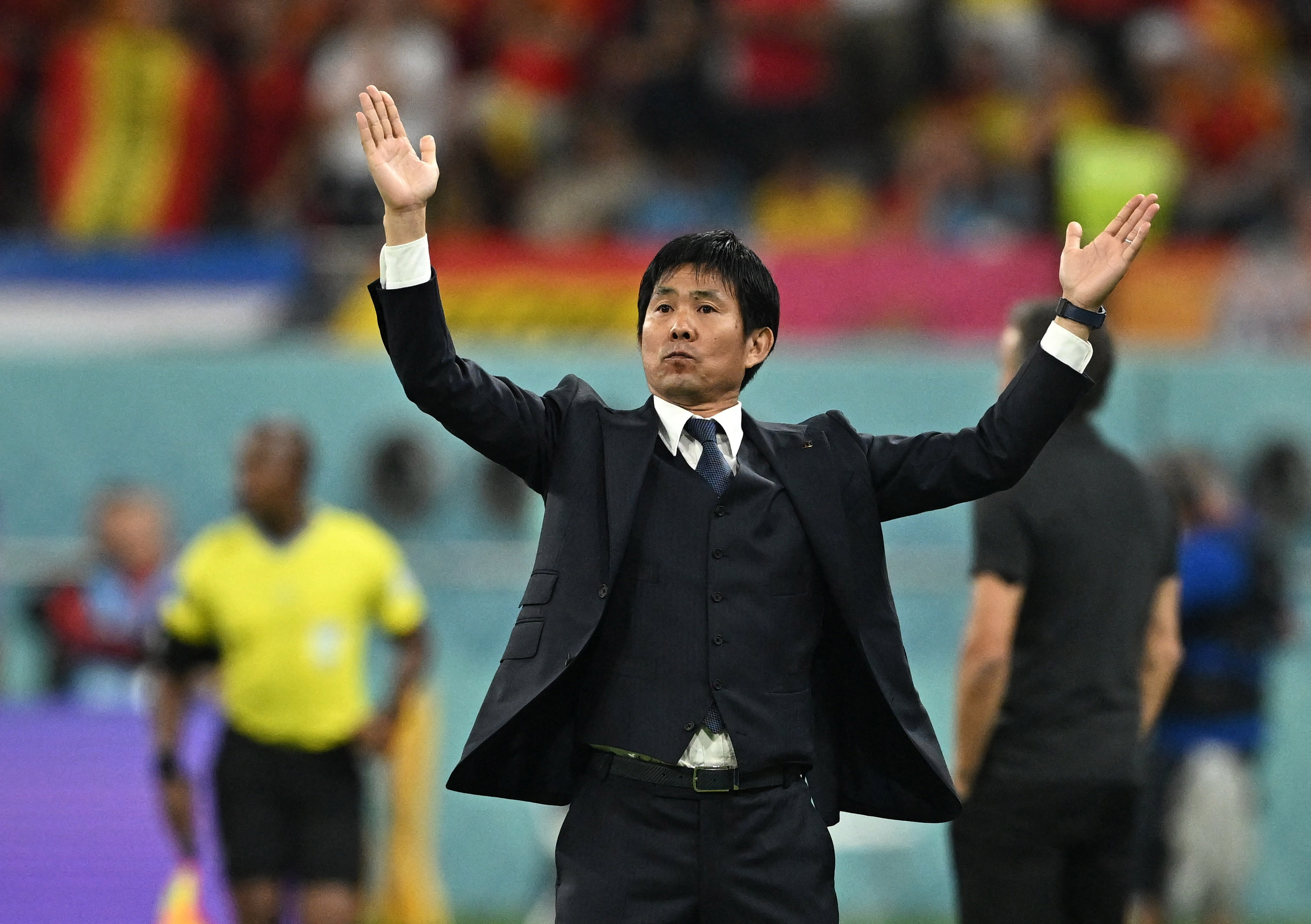 Moriyasu praises Japan's coolness under fire in second big upset