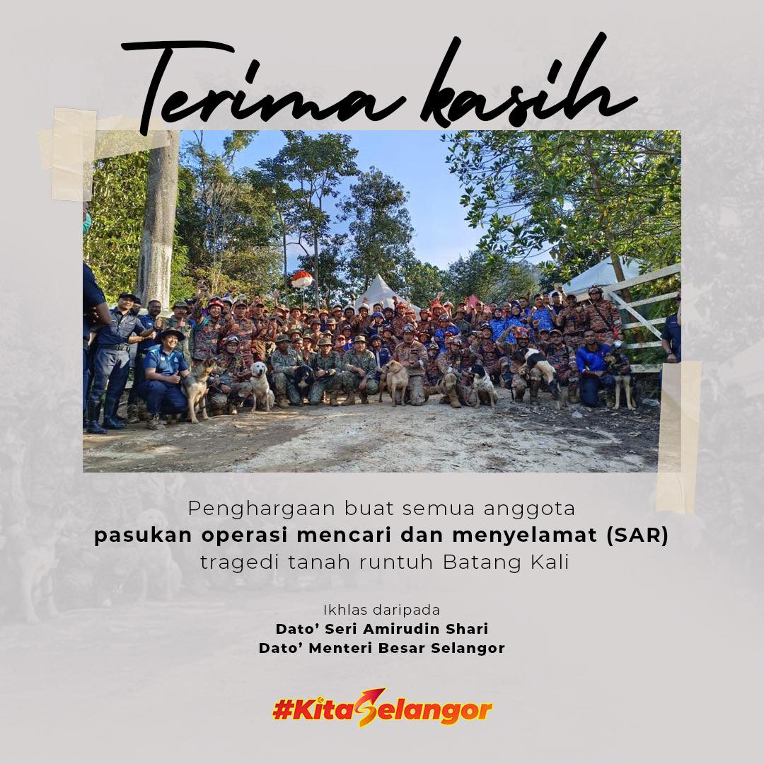 MB ucap terima kasih, pengorbanan pasukan penyelamat tidak terhingga