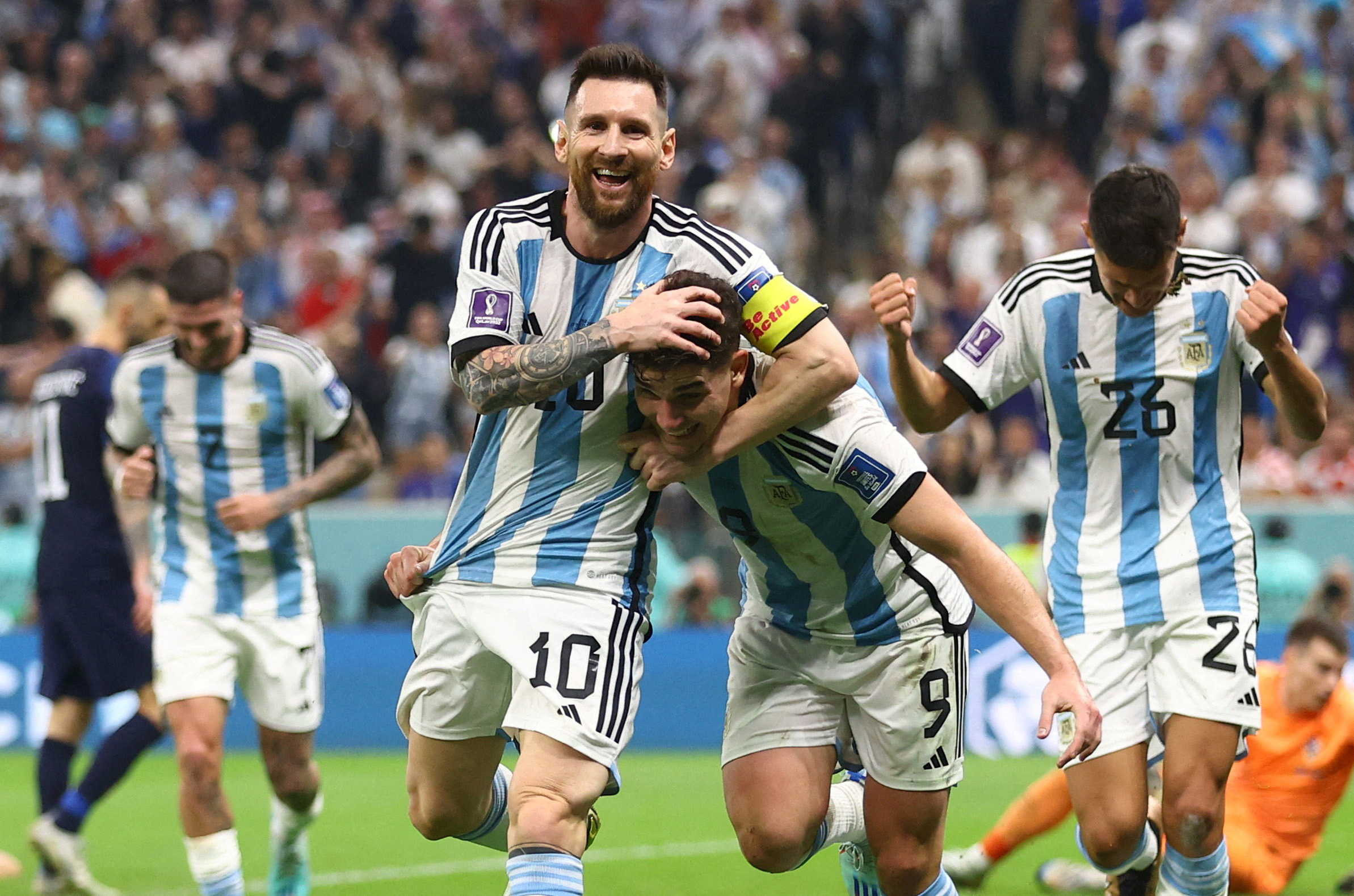 Argentina crush Croatia, Messi's dream lives on into final