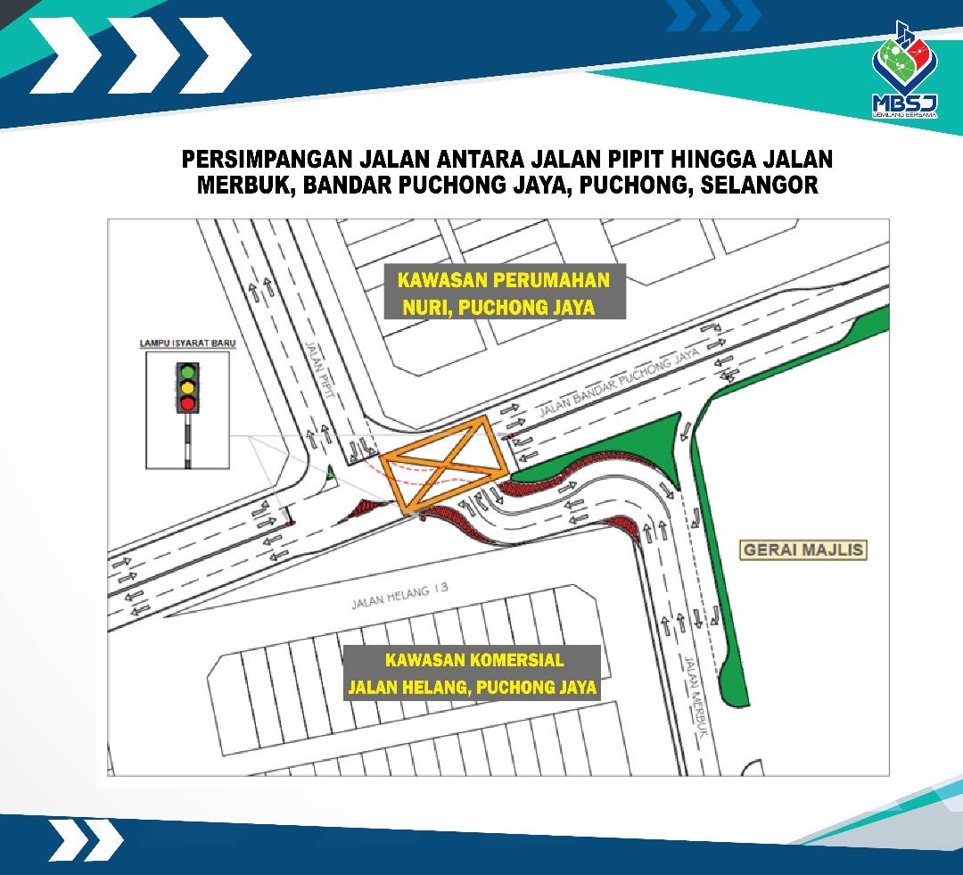 MBSJ uji persimpangan lampu isyarat baharu, atasi trafik sesak di Puchong Jaya