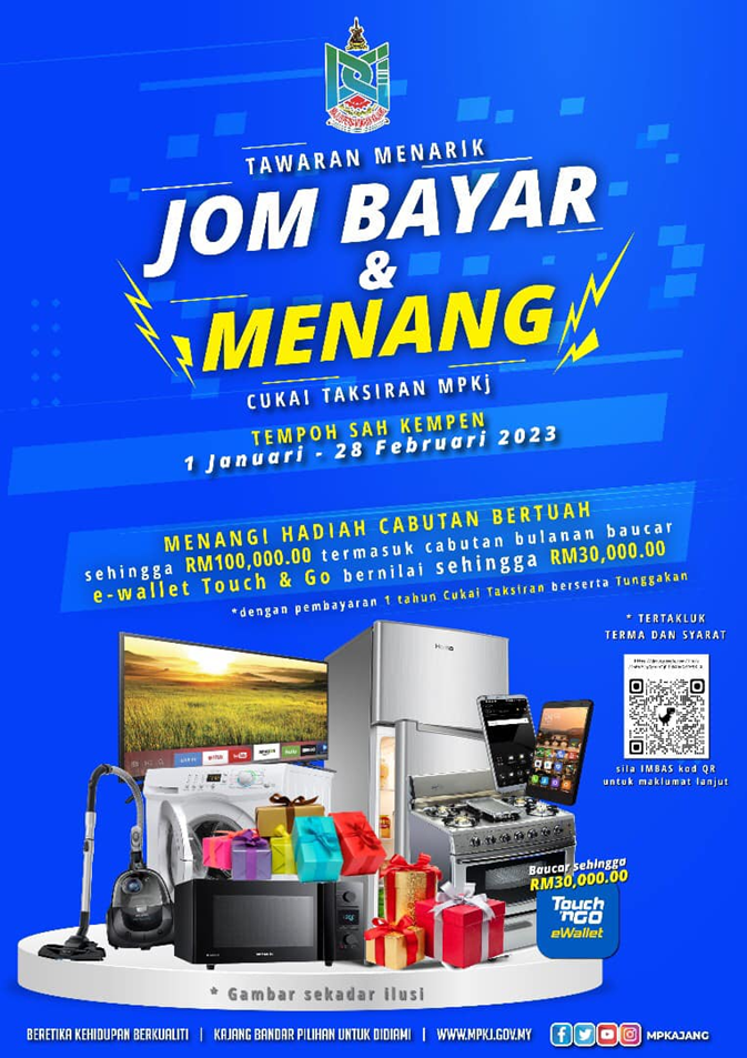 Bayar cukai taksiran MPKj, berpeluang menang cabutan bertuah