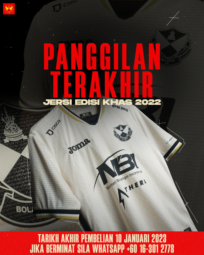 Peluang terakhir pemegang pas bermusim miliki jersi edisi khas Selangor FC