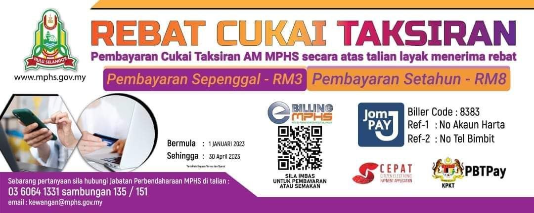MPHS tawar rebat cukai kepada pelanggan bayar cukai taksiran dalam talian