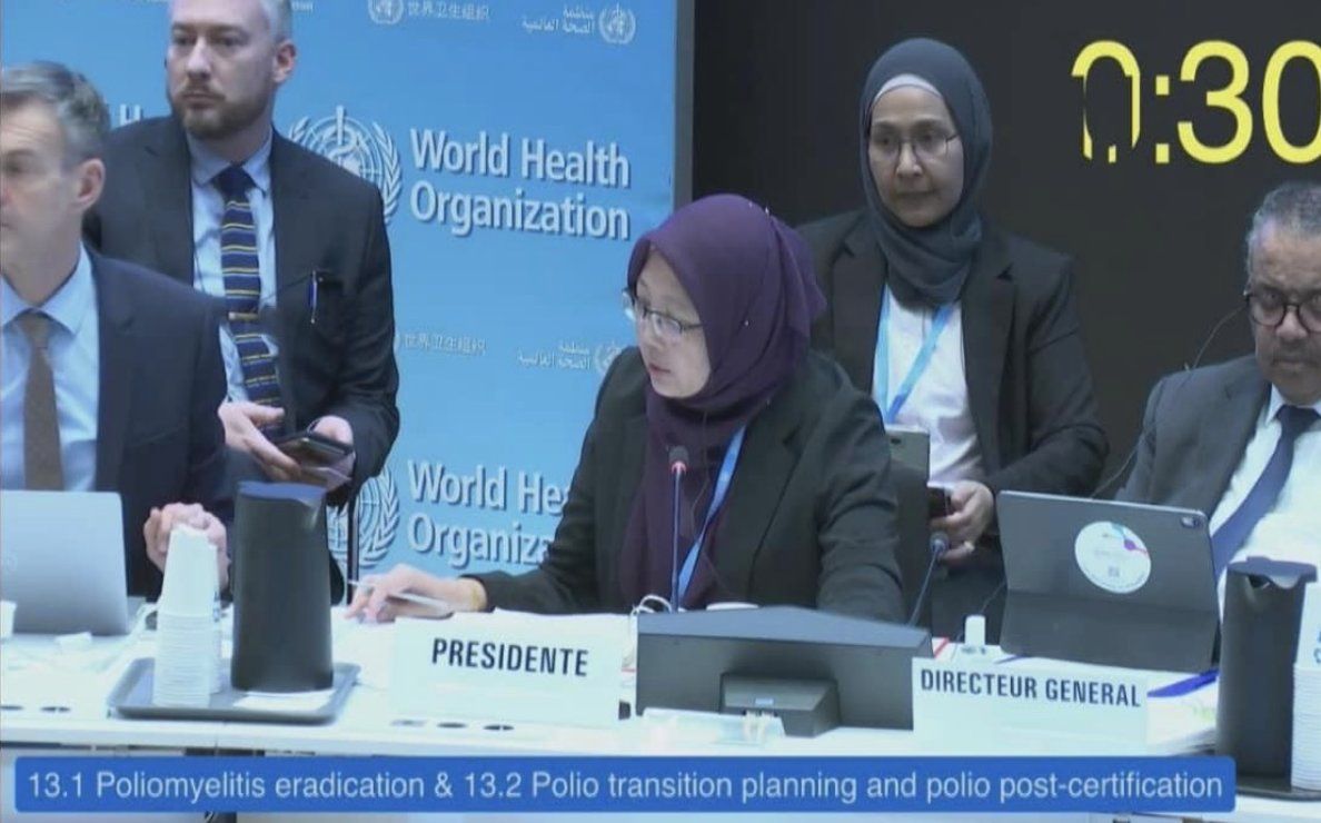 扎丽哈成首名主持世卫执委会议的大马卫长