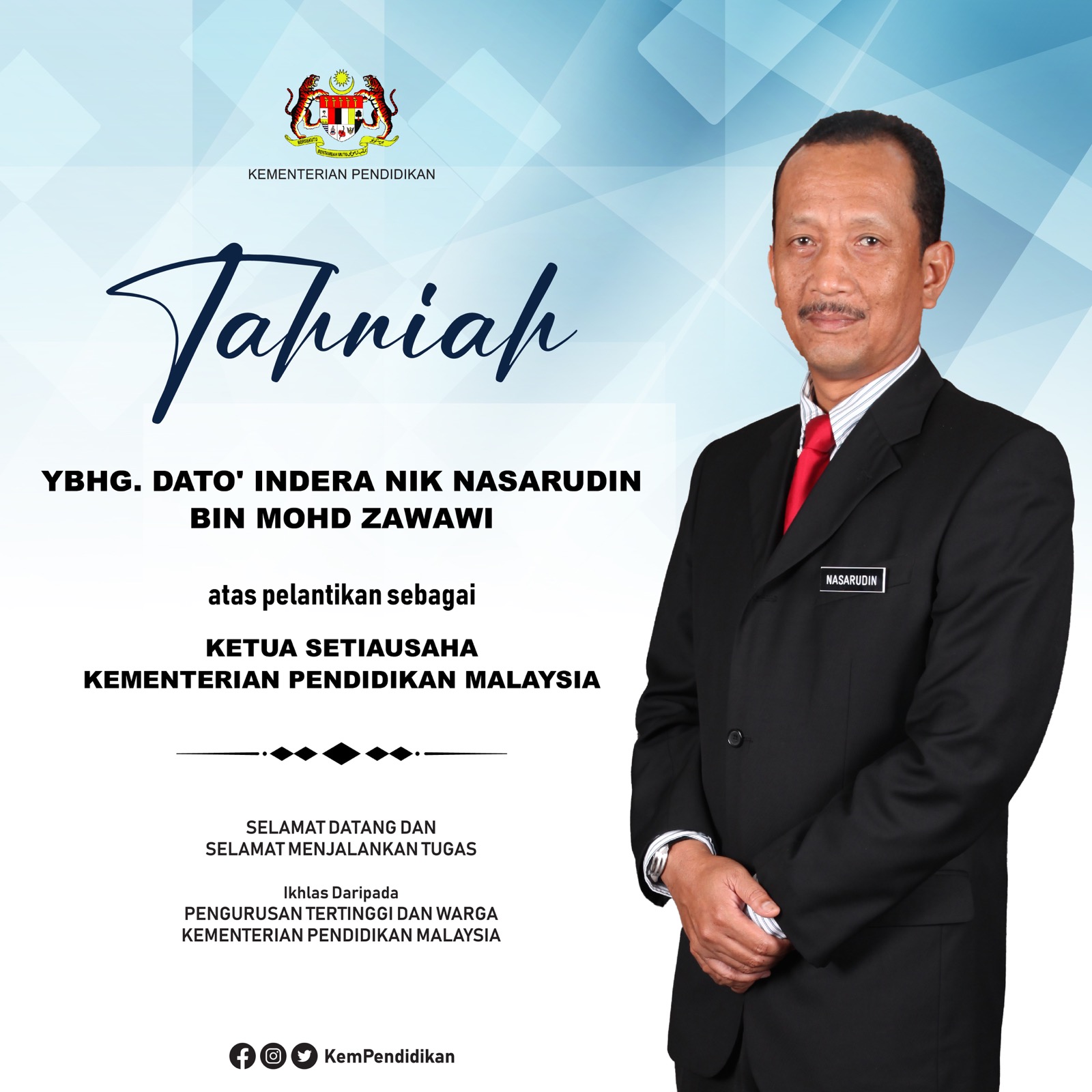 Nik Nasarudin is new Education Ministry sec-gen