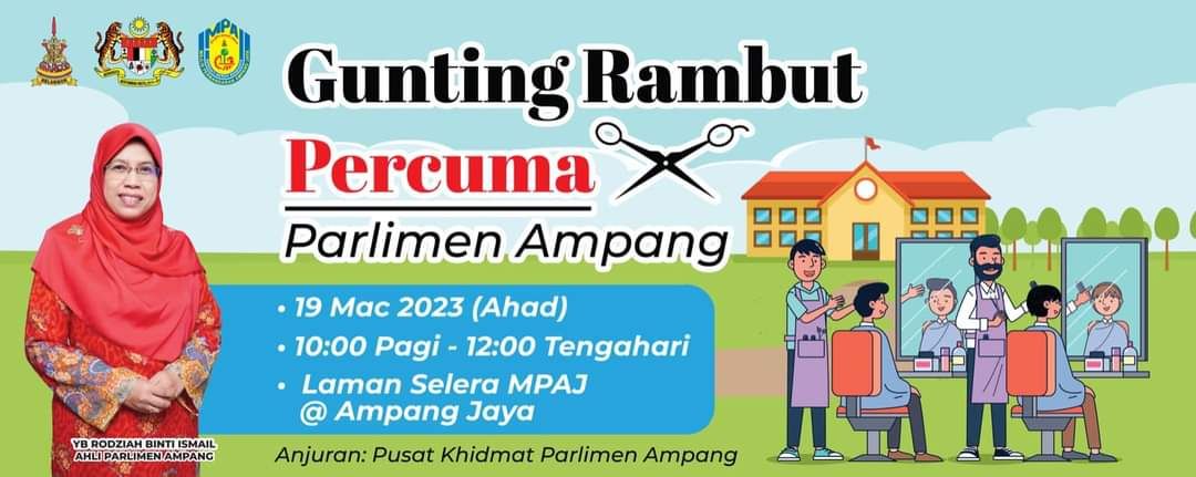 Program gunting rambut percuma di Laman Selera MPAJ esok