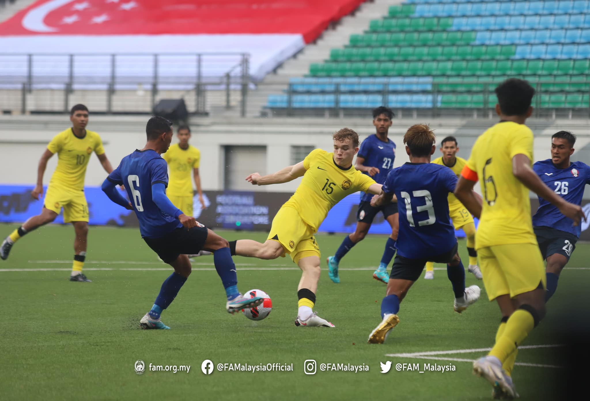 Piala Merlion: Benam kemboja 4-2, Harimau Muda  tempah slot ke final