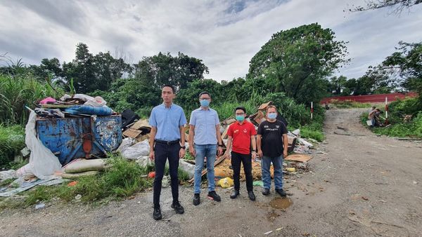 沙登日出岭入口沦为非法垃圾堆 欧阳捍华拨约一万清理干净