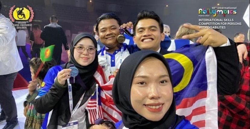 Kontinjen OKU negara raih pingat perak, gangsa pada Abilimpik 2023 di Perancis