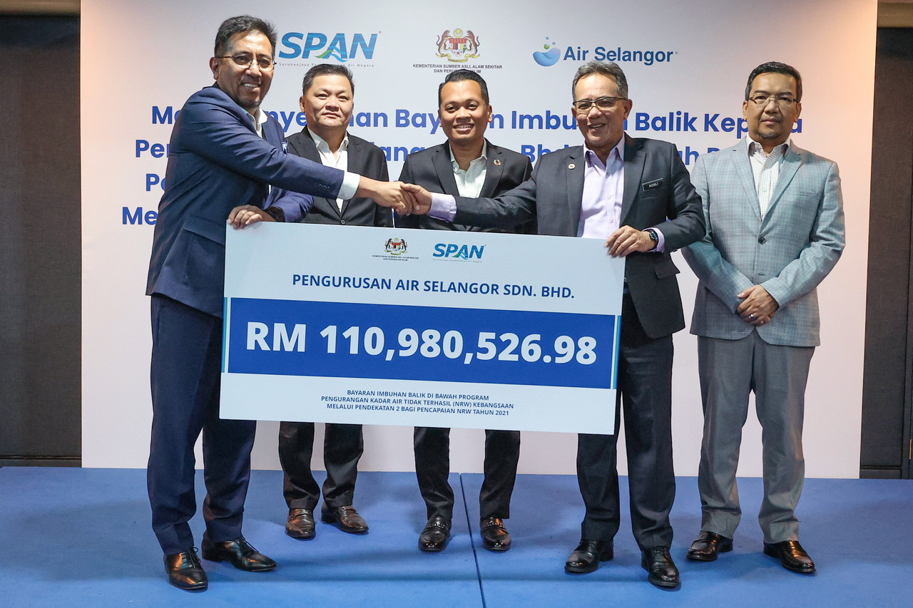 Kadar air tidak terhasil turun tiga tahun berturut, Selangor terima imbuhan RM362.4 juta