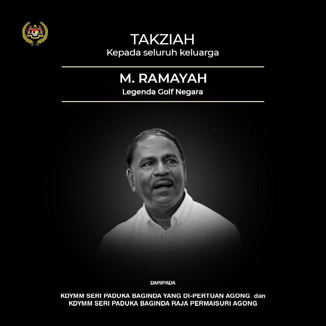 King, Queen convey condolences to M Ramayah's family