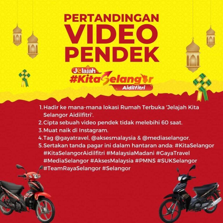 ஜெலாஜா கித்தா சிலாங்கூர் ஐடில்பித்ரி வீடியோ போட்டியின் இரண்டு வெற்றியாளர்களுக்கு SM ஸ்போர்ட் 110 மோட்டார் சைக்கிள் பரிசு