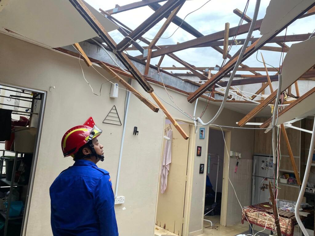 டிங்கிலில் புயலால் பாதிக்கப்பட்ட எழு பேர் நிவாரண மையங்களில் தஞ்சம்