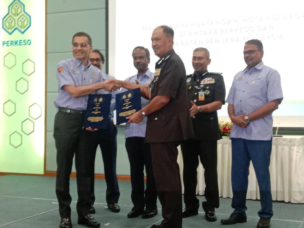 கைதிகள், முன்னாள் கைதிகளுக்குத் தொழில் வாய்ப்பை உருவாக்க சொக்சோ – சிறைச்சாலைத் துறை  ஒப்பந்தம்