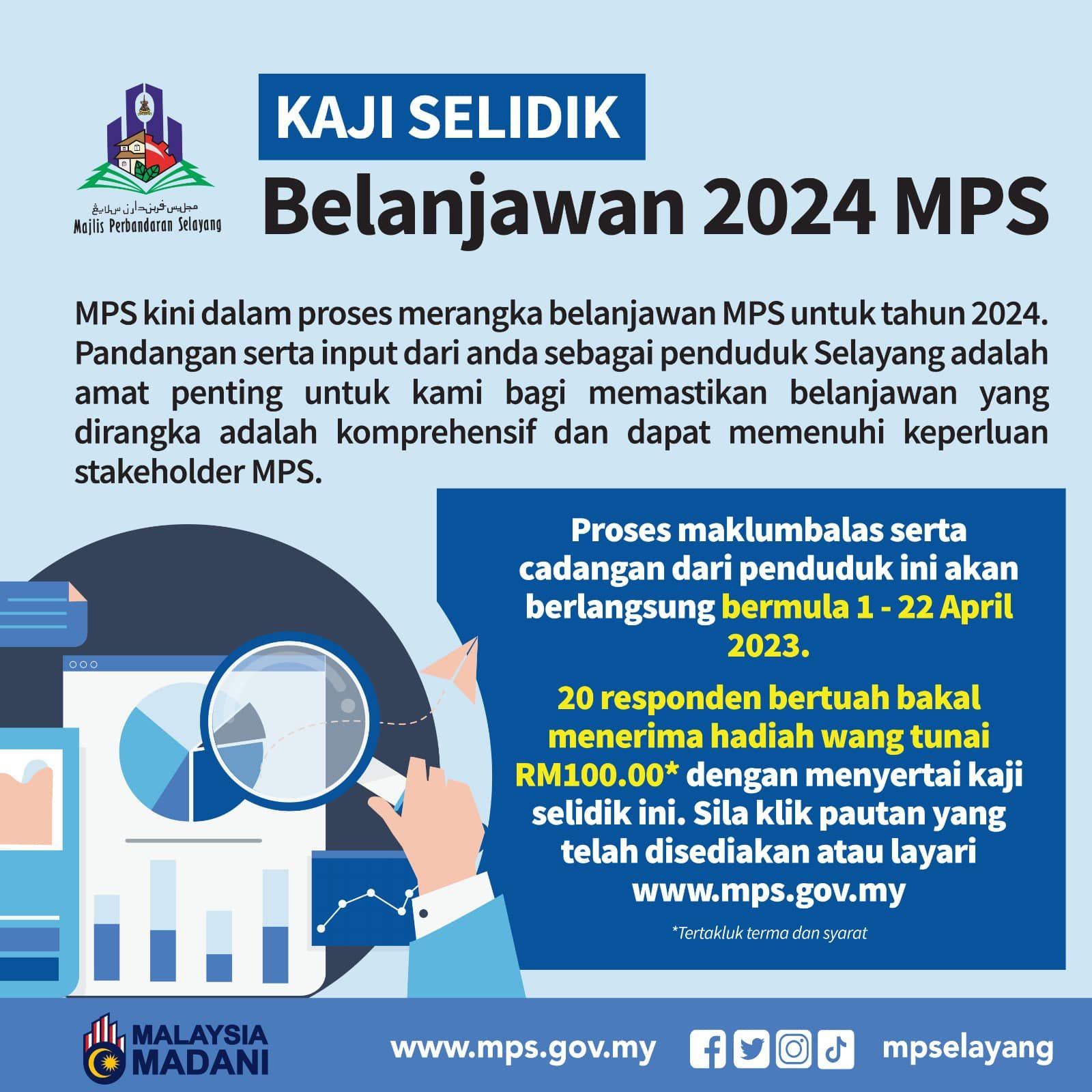 士拉央市会邀参与2024年财案民调   20幸运儿有机会获100令吉
