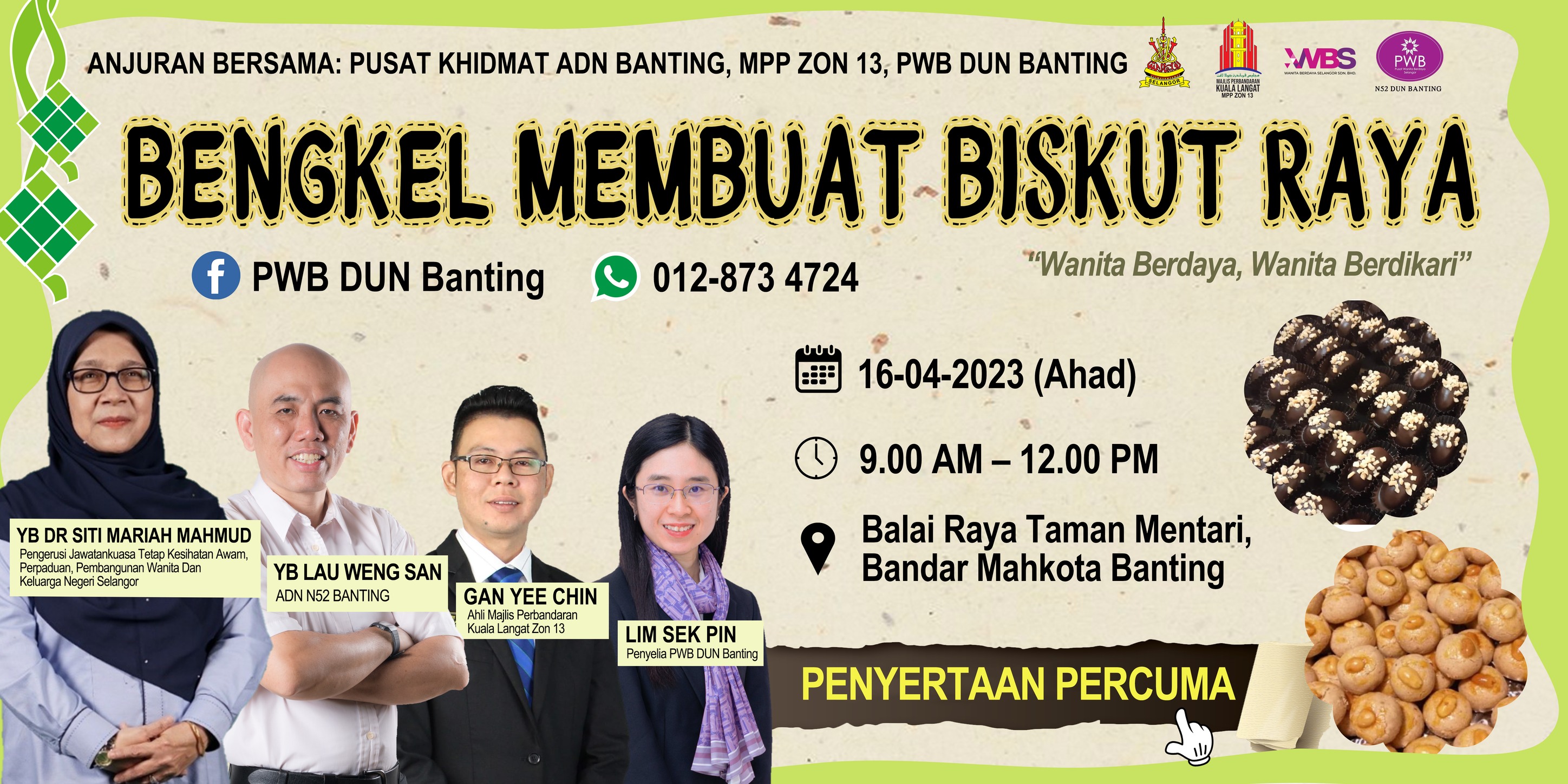 DUN Banting anjur bengkel buat biskut raya, bantu wanita jana pendapatan