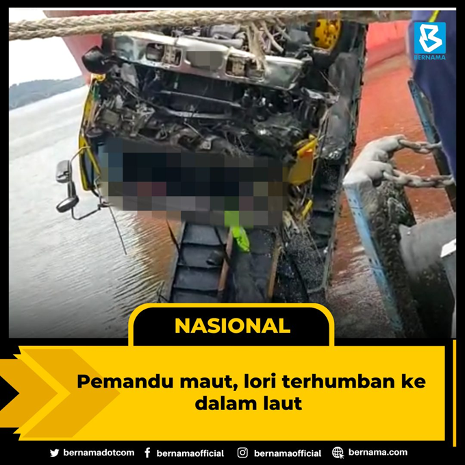 Pemandu maut, lori terjunam ke dalam laut