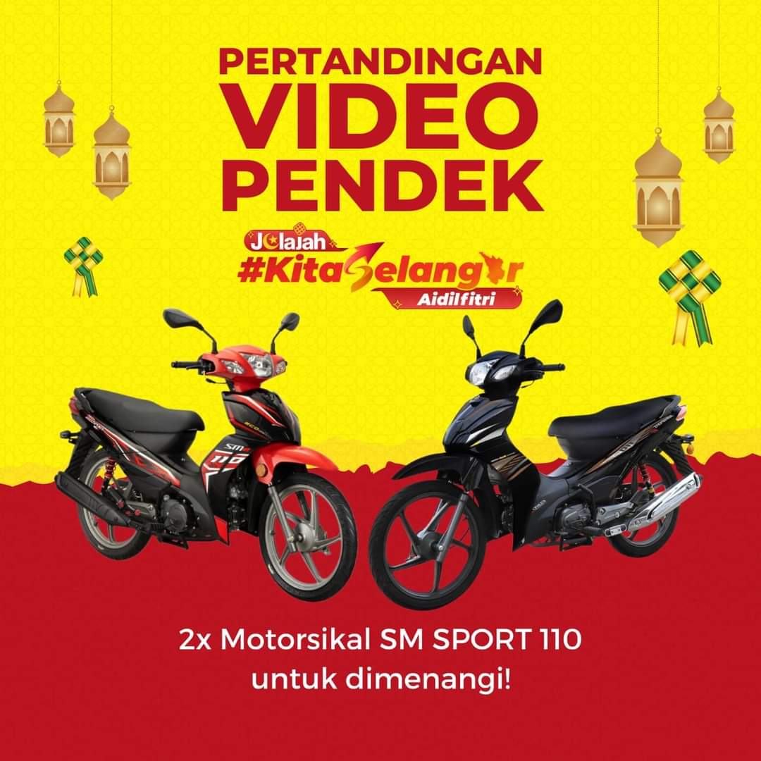Dua motosikal untuk pemenang video pendek rumah terbuka Aidilfitri