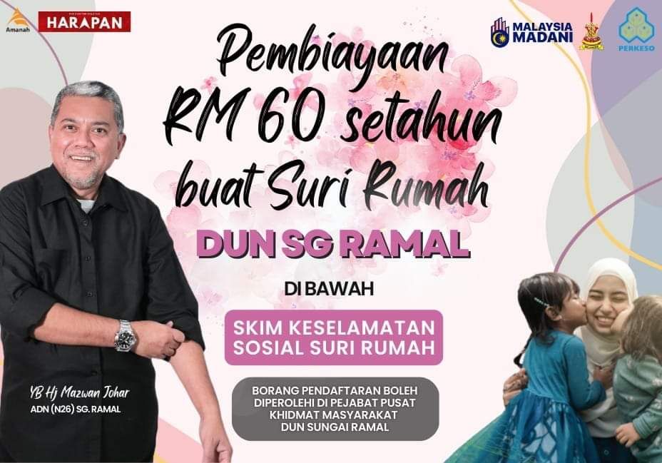 DUN Sungai Ramal pelawa suri rumah mohon skim perlindungan
