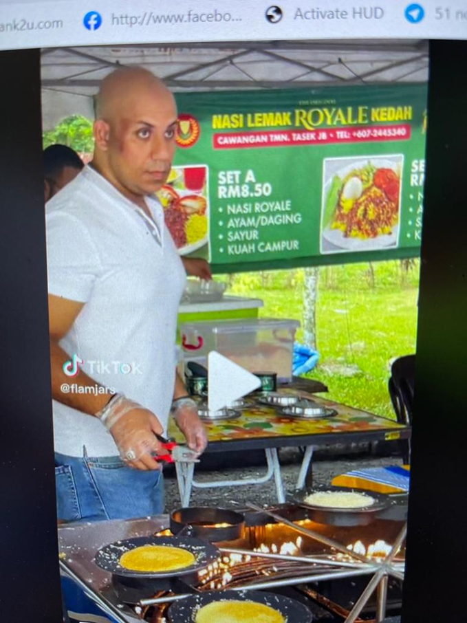 Peniaga wajah seiras aktor Vin Diesel jadi tarikan di bazar Ramadan