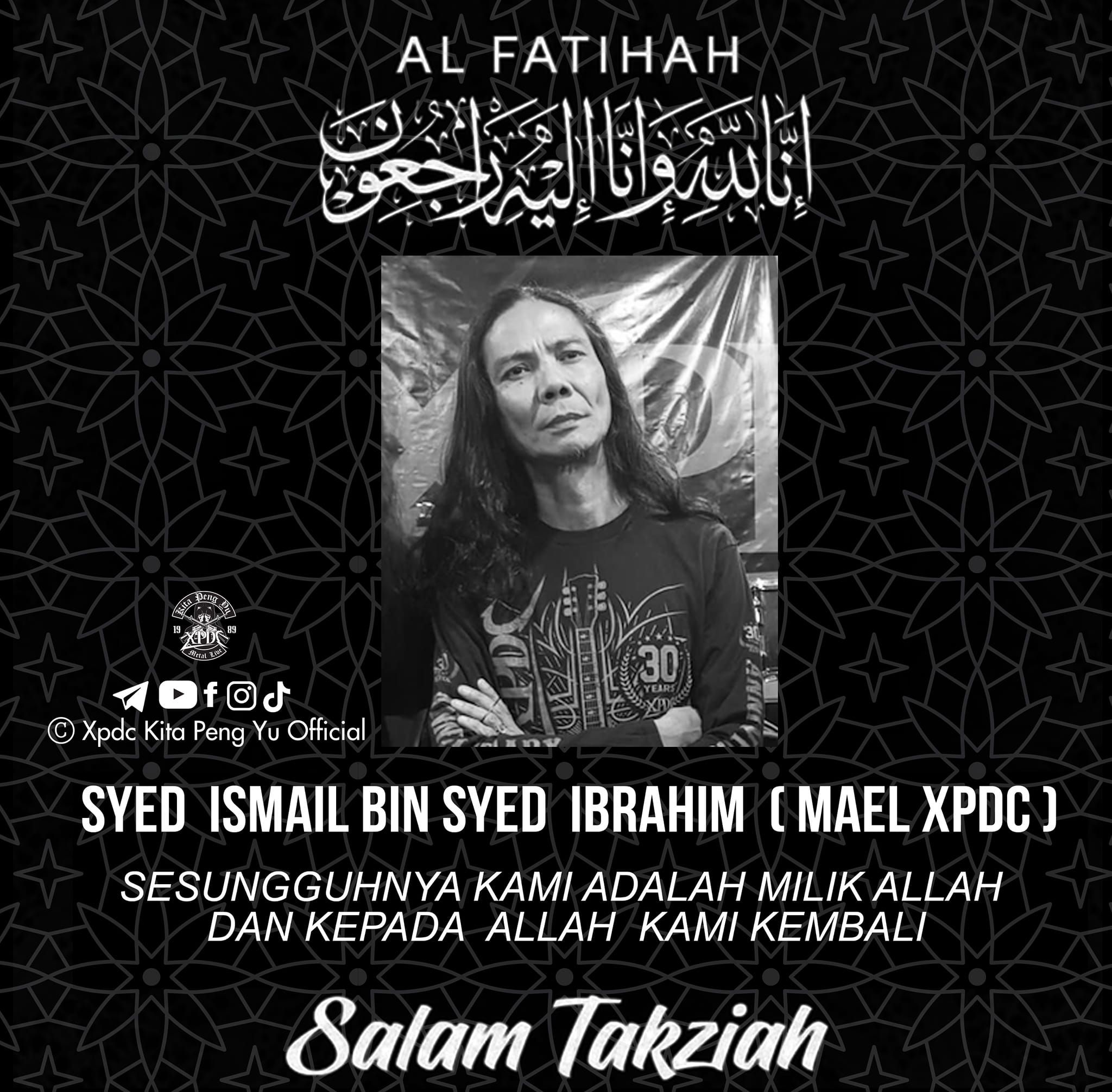 Vokalis kumpulan XPDC Mael meninggal dunia