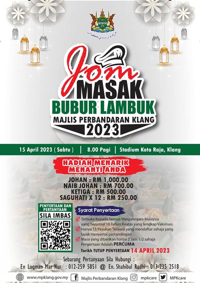 MPK anjur pertandingan masak bubur lambuk, tawar hadiah lebih RM5,000