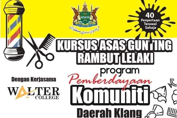 MPK tawar kursus gunting rambut lelaki serendah RM50 pada 28 Mei